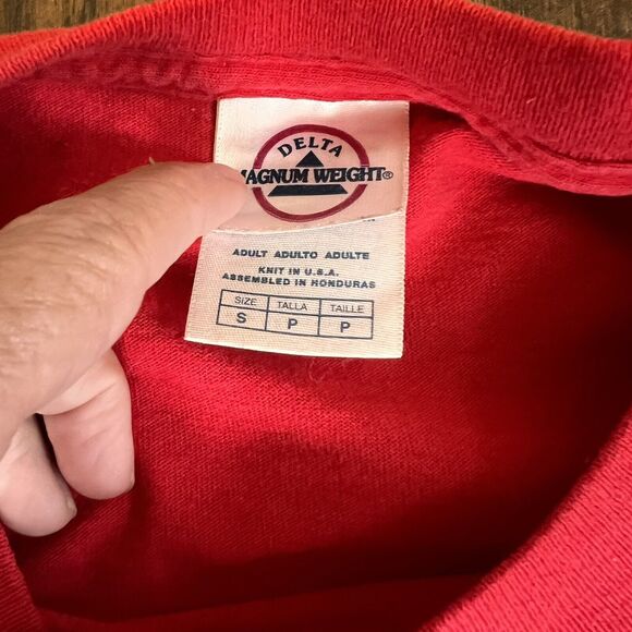 Boston Red Sox T-shirt Men’s Small 19 Joshua Beckett 2006 Red Baseball Delta Tag - Picture 4 of 8